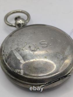 WWII US Army Air Forces Pocket Compass 1941 Longines Wittnauer with Box Original