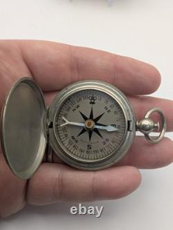 WWII US Army Air Forces Pocket Compass 1941 Longines Wittnauer with Box Original