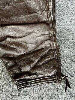 WWII US Army Air Forces Sz 38 Bomber Leather & Shearling Flying Pants ANT35 EUC