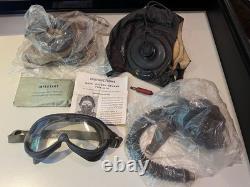 WWII US Army Air Forces Type A-11 Flight Helmet & Accessories Lot