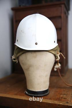WWII US Army Air Forces Type A-9 Flight Helmet Hard Hat size Small Vintage