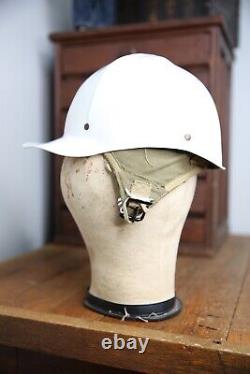 WWII US Army Air Forces Type A-9 Flight Helmet Hard Hat size Small Vintage