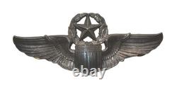 WWII US Army Air Forces USAAF Command Pilot Badge Wings Pin JOSTEN Sterling CA14