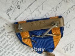 WWII US Army Air Medal Numbered 7133 Wrapped Brooch