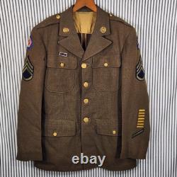 WWII US Army Class A Dress Jacket (36R) Anti-Air Coastal Artillery, Staff Sgt