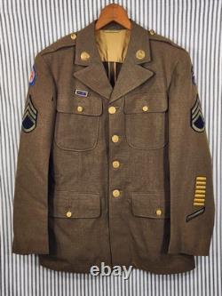 WWII US Army Class A Dress Jacket (36R) Anti-Air Coastal Artillery, Staff Sgt