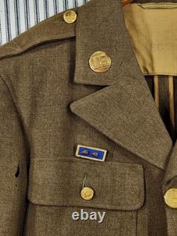 WWII US Army Class A Dress Jacket (36R) Anti-Air Coastal Artillery, Staff Sgt