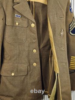 WWII US Army Class A Dress Jacket (36R) Anti-Air Coastal Artillery, Staff Sgt
