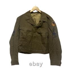 WWII US Army M1944 Ike Jacket Wool OD Field Coat Staff Sergeant 42 R Air Defense