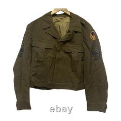 WWII US Army M1944 Ike Jacket Wool OD Field Coat Staff Sergeant 42 R Air Defense
