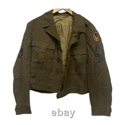 WWII US Army M1944 Ike Jacket Wool OD Field Coat Staff Sergeant 42 R Air Defense