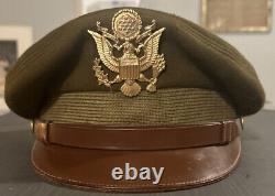 WWII US Army USAAF, US Army Air Force Enlisted Crusher Style Visor Hat