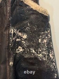 WWII US Military Army Air Force Leather Type A5 Sheepskin Flight Trousers 40R