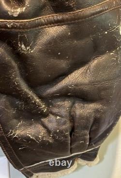 WWII US Military Army Air Force Leather Type A5 Sheepskin Flight Trousers 40R