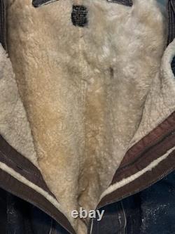 WWII US Military Army Air Force Leather Type A5 Sheepskin Flight Trousers 40R