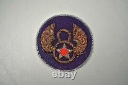 WWII U. S. 8th ARMY AIR FORCE PATCH IN BULLION BRITISH MADE