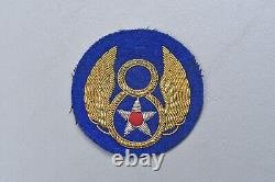 WWII U. S. ARMY AIR CORPS 8th AIR FORCE PATCH BRITISH MADE BULLION