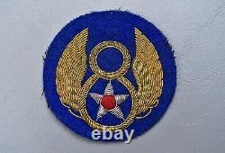 WWII U. S. ARMY AIR CORPS 8th AIR FORCE PATCH BRITISH MADE BULLION