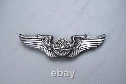 WWII U. S. ARMY AIR CORPS NAVIGATOR WING withAPPLIED ASTROLABE PIN BACK, STERLING