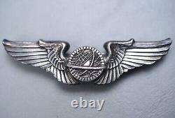 WWII U. S. ARMY AIR CORPS NAVIGATOR WING withAPPLIED ASTROLABE PIN BACK, STERLING