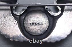 WWII U. S. ARMY AIR CORPS NAVIGATOR WING withAPPLIED ASTROLABE PIN BACK, STERLING