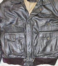 WWII U. S ARMY AIR FORCE JACKET Type A-2 Flyers Leather NSN #8415 Excellent Cond