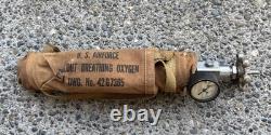 WWII U. S. Army Air Force Airforce Bailout Breathing Oxygen Bottle 42G7365 11-44