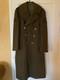WWII U. S. Army Air Force Corporal Military Officer's Long Wool Olive Jacket Coat