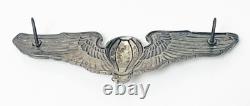 WWII U. S. Army Air Forces Balloon Pilot Wings Sterling Silver Parachute Badge
