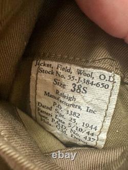 WWII U. S. Army Air Forces Named to PFC E. Vaux (Jacket. Flag. Musette Bag)