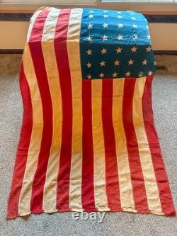 WWII U. S. Army Air Forces Named to PFC E. Vaux (Jacket. Flag. Musette Bag)