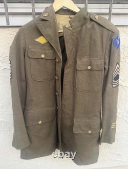 WWII U. S. Army Air Forces Sergeant Wool Service Coat 8th Air Force Patch, USAA