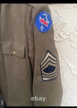 WWII U. S. Army Air Forces Sergeant Wool Service Coat 8th Air Force Patch, USAA