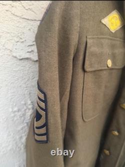 WWII U. S. Army Air Forces Sergeant Wool Service Coat 8th Air Force Patch, USAA