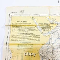 WWII VERY RARE 1944 Indian Ocean Pacific Army Air Force Waterproof Raft Map