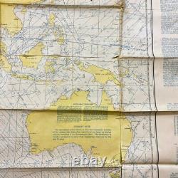 WWII VERY RARE 1944 Indian Ocean Pacific Army Air Force Waterproof Raft Map