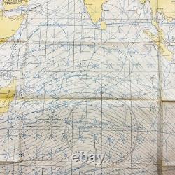 WWII VERY RARE 1944 Indian Ocean Pacific Army Air Force Waterproof Raft Map