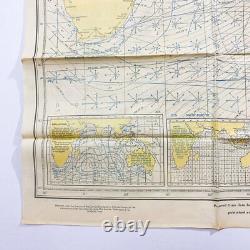 WWII VERY RARE 1944 Indian Ocean Pacific Army Air Force Waterproof Raft Map