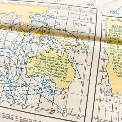 WWII VERY RARE 1944 Indian Ocean Pacific Army Air Force Waterproof Raft Map