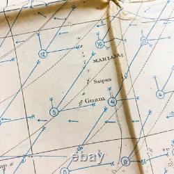 WWII VERY RARE 1944 Indian Ocean Pacific Army Air Force Waterproof Raft Map