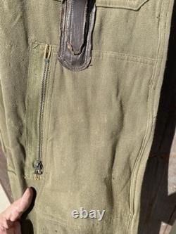 WWII VTG 40s USAAF Type L1 Flight Suit Medium Long Gabardine Army Air Force