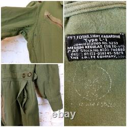 WWII VTG 40s USAAF Type L1 Flight Suit Medium Reg Gabardine Army Air Force Pilot