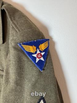 WWII Vintage 12th Army Air Force Staff Sergeant Uniform Dress Jacket 36L 1940s