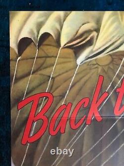 WWII WW2 Original War Poster Back the Attack Buy War Bonds US Army Air Force