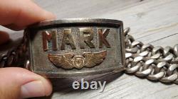 WWII WW2 Sterling Silver US Army Air Forces USAAF Sweetheart Bracelet 191 grams