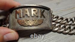 WWII WW2 Sterling Silver US Army Air Forces USAAF Sweetheart Bracelet 191 grams