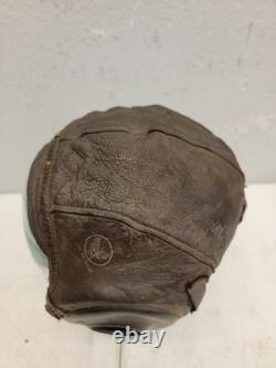 WWII WW2 US Army Air Force Type A-11 Leather Flight Helmet Cap Medium