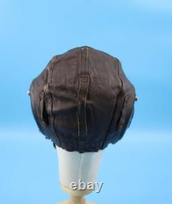 WWII WW2 US Army Air Force Type A-11 Leather Flight Helmet Cap Small