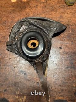 WWII WW2 US Army Air Force Type A-11 Leather Flight Helmet Cap Small 1940's