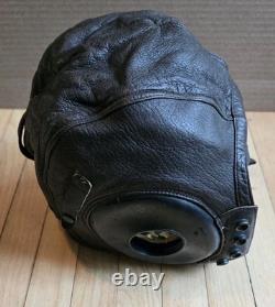 WWII WW2 US Army Air Force Type A-11 Leather Flight Helmet Medium